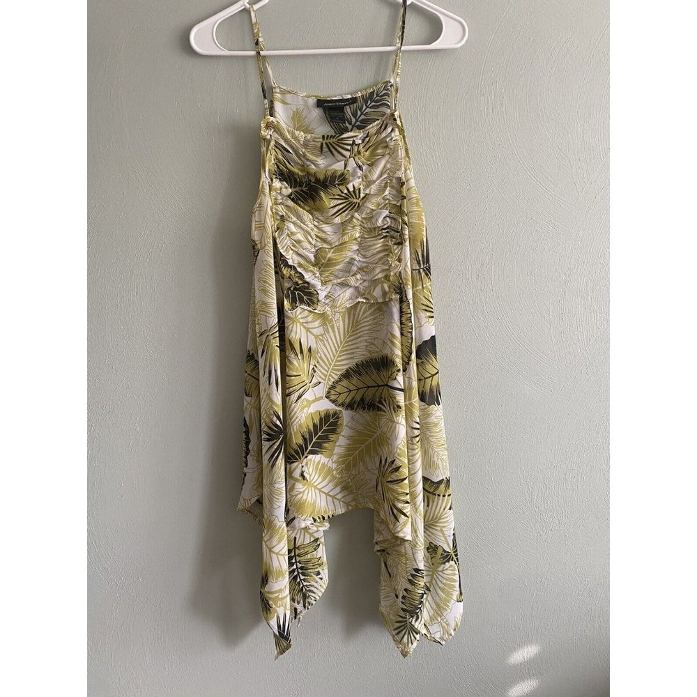 Ashley Stewart Size 12 Sheer Tropical Handkerchief Tank Top